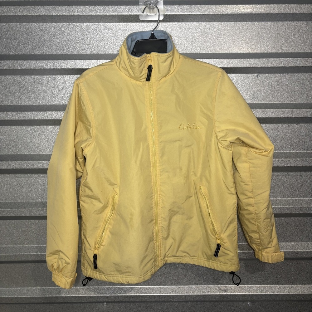Cabelas Destination Above Sea Level Yellow Fleece Lined Jacket Size S - Picture 1 of 14